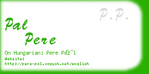 pal pere business card